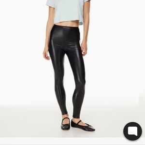 Wilfred free Daria black leather pants aritzia small